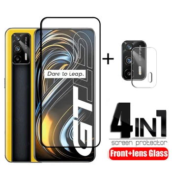4-в-1 Для OPPO Realme GT Glass Для Realme GT Neo Пленка для телефона из закаленного Стекла С Полным Клеем, Защитная пленка для экрана Для Realme GT Lens Glass