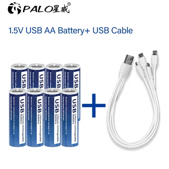2800mWh 1,5 В AA Литий-ионная Аккумуляторная Батарея Micro USB Зарядка AA Литиевая батарея AA С USB-кабелем Для Дистанционного Управления Мышью