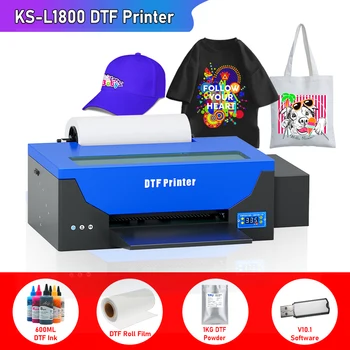 Комплект принтеров A3 DTF impresora dtf A3 DTF Transfer Printer с устройством подачи рулонов для прямой печати футболок A3 на пленку