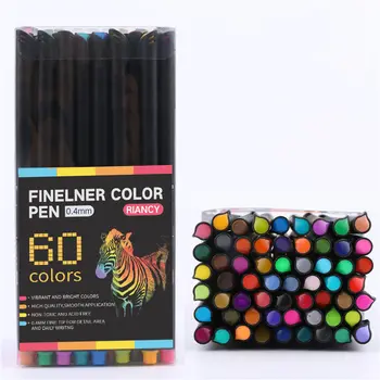 60 Цветов, Ручки для Ежедневника, Цветные ручки, Маркеры с тонкой точкой, Ручки для рисования, Карандаш для рисования, Художественные Офисные Школьные принадлежности
