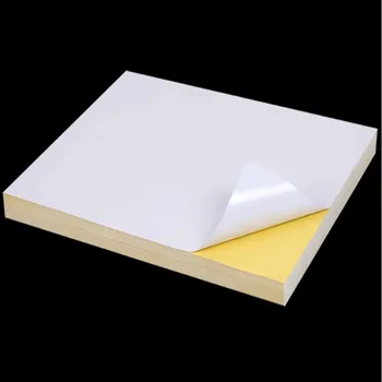 50 листов самоклеящейся бумаги для печати формата А4, Белая Бумага для струйного лазерного принтера, Наклейка на этикетку, Глянцевая матовая бумага, Бумага из древесной массы