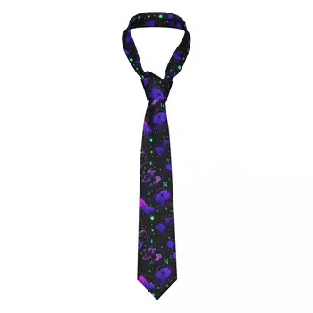 Волшебные грибы, галстук Унисекс, узкий полиэстер шириной 8 см, Оккультный галстук для мужских аксессуаров, галстук-подарок