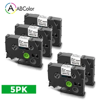 Этикетка 5PK Совместима с гибкими этикетками FX231 Для маркировки проводов и кабелей Черным по белому Принтером FX 231 для производителя этикеток