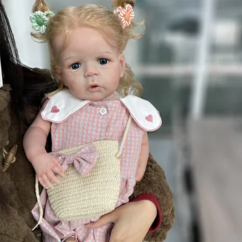 26 дюйм(ов) малышка Сэнди Реборн кукла ручной работы, реалистичная, с укорененным мохером, возрожденная bebehecha a mano realista