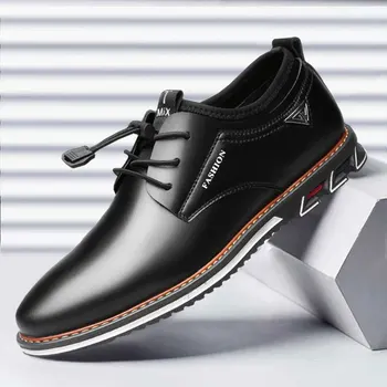 2022 Новая мужская обувь Из воловьей кожи, удобная повседневная мужская обувь в британском стиле с низким берцем, официальная дизайнерская обувь для мужчин