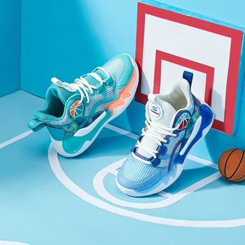 Детская Баскетбольная обувь 2023, Новые брендовые нескользящие дышащие кроссовки для мальчиков, Баскетбольная обувь для мальчиков, Детская спортивная обувь для тренировок