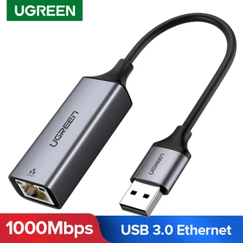 Ugreen 1000 Мбит/с USB Ethernet адаптер Сетевая карта USB 3.0 2.0 к локальной сети USB RJ45 для ПК Windows 10 Xiaomi Mi Box 3 Nintendo Switch