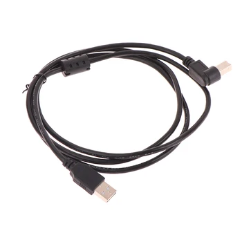 Черный Локоть 90 Градусов USB Шнур питания принтера USB 2.0 A-B От мужчины к мужчине Кабель для сканера принтера USB Кабель для передачи данных