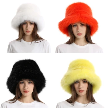 Женская утепленная панама L93F, плюшевая рыбацкая кепка, теплая шапка для девочек, шоппинг