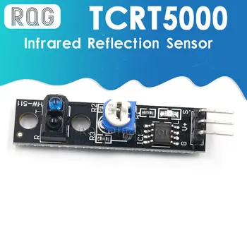 Инфракрасный датчик отражения TCRT5000 Линейный модуль отслеживания Цифровой переключатель Выходного сигнала LM393 Компаратор 3,3 В с регулируемым потенциометром