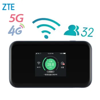 ZTE Outdoor MU5001 Маршрутизатор 4G 5G CPE с блоком питания 4500 мАч QC3.0 Быстрая Зарядка NSA SA WiFi6 Макс 32 Пользователя 1800 Мбит/с 5G WiFi маршрутизатор