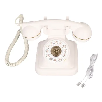 Ретро проводной стационарный телефон, классический винтажный старомодный телефон для дома и офиса, проводной антикварный домашний телефон в подарок