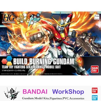 Bandai Original HGBF 1/144 Build Burning Gundam Фигурка в сборе, модель, комплект коллекционных подарков