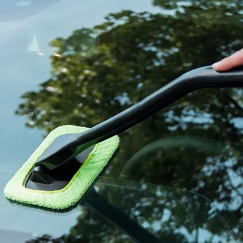 Набор щеток для мытья окон автомобиля, средство для мытья лобового стекла Внутри салона, автоматический стеклоочиститель с длинной ручкой, автомобильные аксессуары
