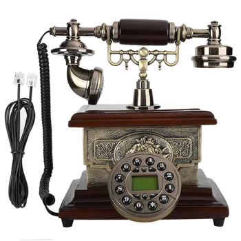 Антикварный Проводной Телефон Фиксированный цифровой Ретро Телефонный Кнопочный набор Старинные Декоративные телефонные номера Стационарный телефон для домашнего отеля