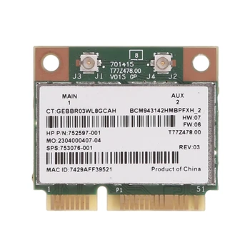 WLAN BT4.0 + Сетевая карта HS BCM943142HM Беспроводная сетевая карта с PCIExpress Half Mini Card для 430 440 445 450