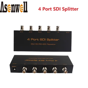 SDI Разветвитель 1 В 4 Выхода 3G HD Поддержка SD-SDI Ретранслятор SDI Удлинитель 1x4 1080P SDI Конвертер для монитора видеонаблюдения