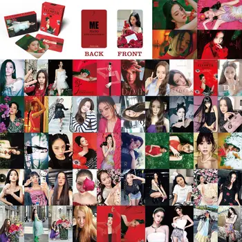 55 шт./компл. Фотокарточки из альбома Kpop JISOO JENNIE LISA ROSE, коллекционный набор открыток LOMO, Коллекция фанатов, Фотокарточки в подарок