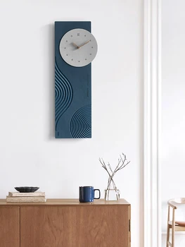 Роскошные часы в Скандинавском стиле, Настенные Часы в гостиной, Креативное украшение для дома, Современная простая и модная стена