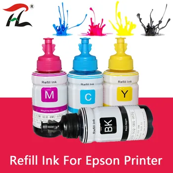 Комплект чернил для заправки красящих чернил для принтера Epson L100 L110 L120 L132 L210 L222 L300 L312 L355 L350 L362 L366 L550 L555 L566