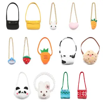 20 см кукла сумки, миниатюрная сумка аксессуары куклы Панда плюшевые сумки мультфильм морковь животного меняется выделка игры игрушки