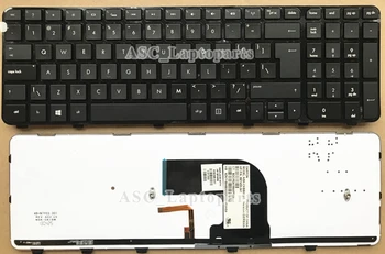 Новая клавиатура для HP Pavilion dv6-7000 dv6t-7000 dv6z-7000 серии DV6-7100 DV6-7200 в глянцевой рамке черного цвета с подсветкой и крупными буквами