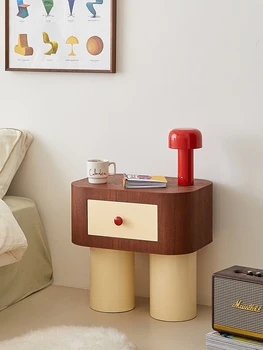 Прикроватный столик Cream Wind, креативный прикроватный шкаф для детской спальни, маленький узкий шкаф, милый шкаф для хранения.