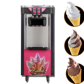 Коммерческая Машина Для Производства Мороженого Из нержавеющей Стали 3300 Вт Трехцветная Вертикальная Машина для Производства мороженого Intelligent Sweet IceCreamMachine