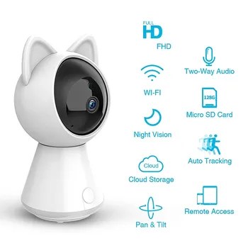 2MP 1080P приложение Yoosee 360-градусная беспроводная PTZ IP-роботизированная камера, Домофон, монитор видеонаблюдения для домашней безопасности