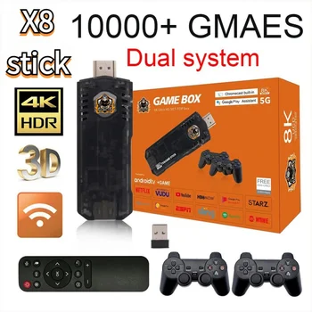 Игровая приставка X8 UHD 4K 3D 10000 Jogo Ретро Игровые Приставки Для TV Box с WiFi Smart TV iptv Android10 H313