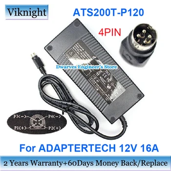 Оригинальный адаптер питания ATS200T-P120 зарядное устройство 12V 16A 192 Вт Для адаптера TECH Power Supply 4PIN