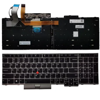 Новая Американская клавиатура для ноутбука Lenovo ThinkPad E580 E585 E590 E595 T590 P53S L580 L590 P52 P72 P53 P73 АМЕРИКАНСКАЯ клавиатура в серебряной рамке