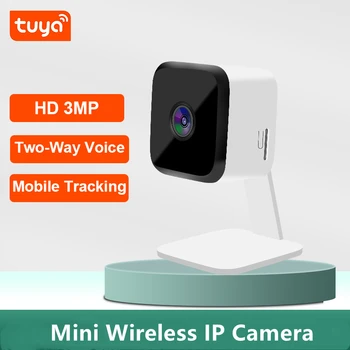 3MP Tuya WiFi Камера Smart Motion Беспроводная Домашняя Система Видеонаблюдения IP Радионяня Ночного Видения Двусторонний Домофон Comcorder