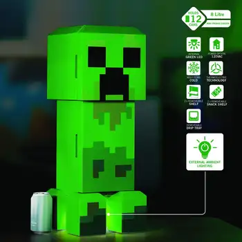 Мини-холодильник Green Creeper Body с 12 банками 8Л, 2-дверный, с внешним освещением 25,2 
