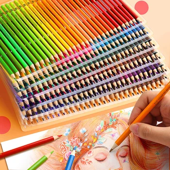 Рисование эскизов Oramile 48/72/120/160 цветов Цветными карандашами по дереву, Рисование карандашами для рисования