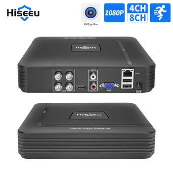 Hiseeu 8CH/4CH DVR Рекордер AHD CCTV Цифровая Камера Видеонаблюдения Система Xmeye DVR Onvif для Аналоговой камеры Безопасности 1080P