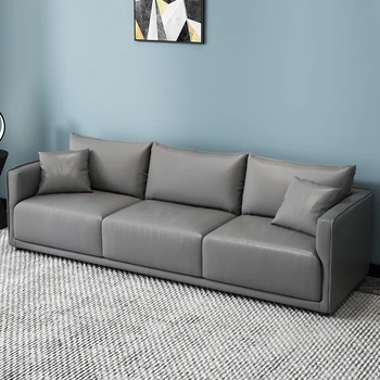 Модульный диван для гостиной С Акцентом Минималистичные Кожаные Диваны для гостиной в Отеле, Секционный диван в Скандинавском Стиле, Мебель для дома Cama Dobravel