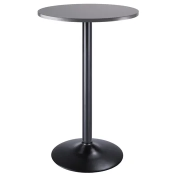 Деревянный стол для паба Tarah, отделанный черным и шиферно-серым цветом, журнальный столик для бара и паба