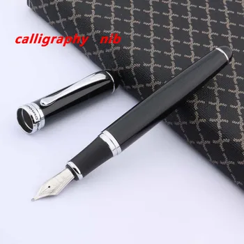 роскошное качество Jinhao 750 Черный Лакированный С Серебряной отделкой, Перьевая ручка для каллиграфии fude, Канцелярские принадлежности