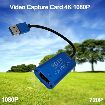 Карта видеозахвата HD-USB 3,0 1080P 60 кадров в секунду, совместимый с Hdmi Видеозахват высокой четкости для игровой камеры ПК