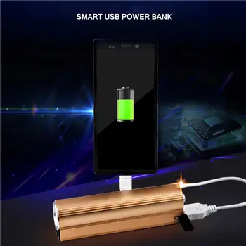 Светодиодный Фонарик Супер Яркий USB Перезаряжаемый Фонарик Прикуриватель для Прикуривания Автомобиля Зарядное Устройство для Банка Питания Кемпинг