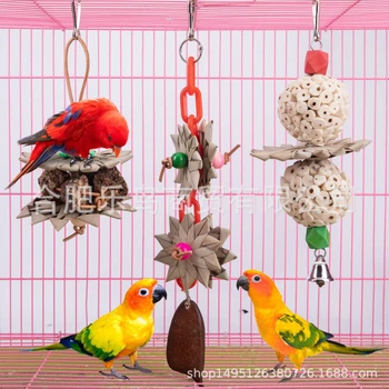 3 шт. принадлежности для птиц, игрушки для попугаев, красочные фруктовые игрушки, наборы шариков для грызения, новые продукты для грызущих игрушек