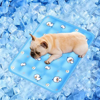 Летний Охлаждающий коврик для собак, кошек, Гелевый Мягкий Ледяной коврик, диван, Дышащая прохладная кровать для собак, Моющийся ледяной коврик для маленьких, средних и крупных собак