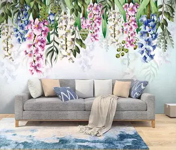Изготовленные на Заказ цветущие цветы Фотообои Настенная Роспись Гостиничная Спальня обои для Украшения Гостиной Обои Papel De Parede 3D