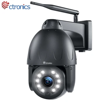 Ctronics 5-Мегапиксельная Wifi Камера безопасности с 16-кратным Оптическим зумом Наружный Автоматический Круиз AI Слежение за обнаружением человека IP-камера