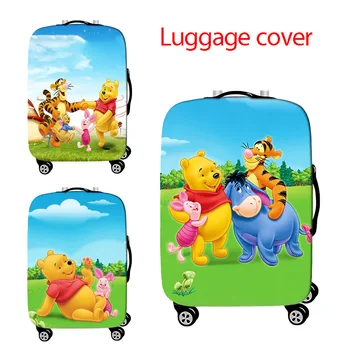 Дорожный чемодан Disney с Винни-Пухом, Защитный чехол, подарок студенту на день рождения, Медведь, Тигр, Эластичный чехол для багажа, Аксессуары
