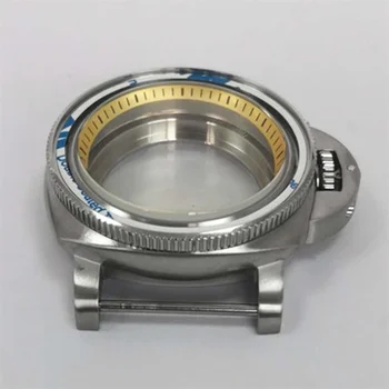 Желтое Внутреннее кольцо Корпуса часов NH35, 42 мм Корпус из нержавеющей стали 316L Безель Комплект для Модификации часов с механизмом NH35/NH36/4R/7S