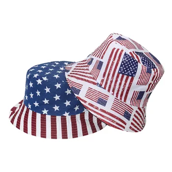 Рыбацкая шляпа на День Независимости, солнцезащитная шляпа, Универсальная мужская шляпа с американским флагом, С Национальным днем 4 июля, праздничные декорации
