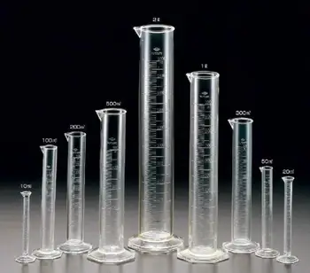 Стеклянный мерный цилиндр Объемом 5-500 мл, Профессиональная градуированная химическая лаборатория, Стандартная Мерная чашка/Щетка для мерного цилиндра
