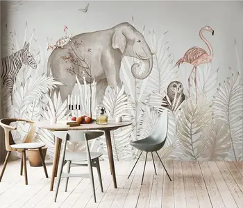Пользовательские обои papel de parede 3d слон олень животный мир 3D скандинавские фрески фон гостиной обои для рабочего стола бытовая техника